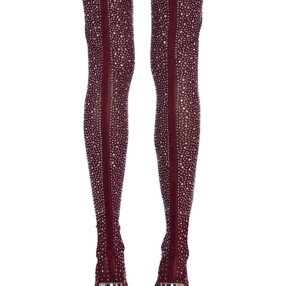 "  RESTLESS  RHINESTONES  " SOCK HEELED BOOTS PUBLIC DESIRE( BRAND NEW !!!!! - Picture 2 of 6